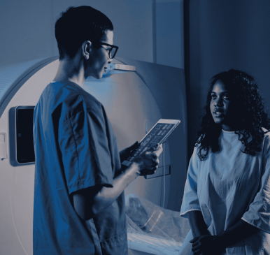 An academic consultant from ARCAS Education guiding a medical professional through the fellowship placement process.