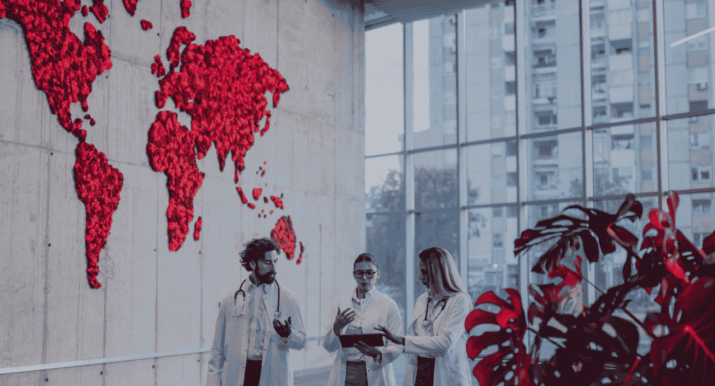 Medical professionals in deep discussion during a premium Clinical Immersion program by ARCAS Education.